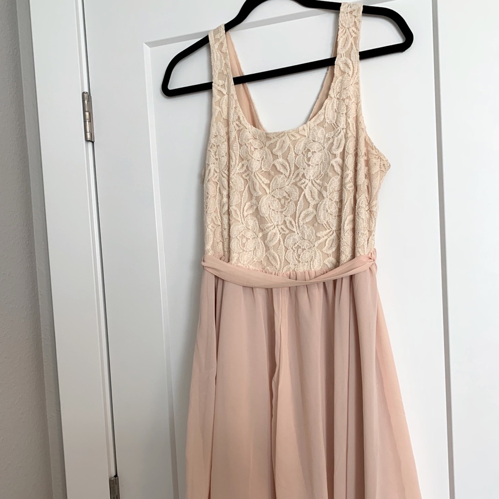 Cream and peach dress